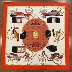 Hermès Paris Carriage Print Silk Scarf
